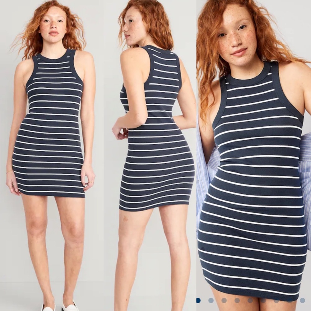 NWT Old Navy Fitted Rib-Neck Dress